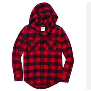 TNA from Aritzia Checkered Hooded Flannel